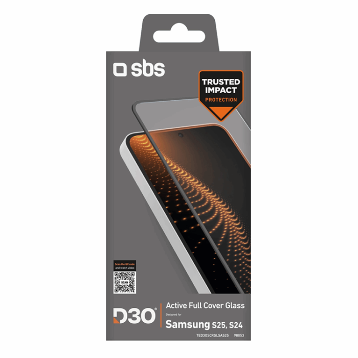 SBS - SBS Galaxy S25/S24 Härdat glas Skärmskydd D3O med Ram