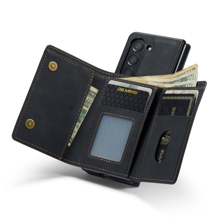 DG.MING - DG.MING Magnetiskt Avtagbart Plånboksfodral Samsung Galaxy Z Fold5 Svart