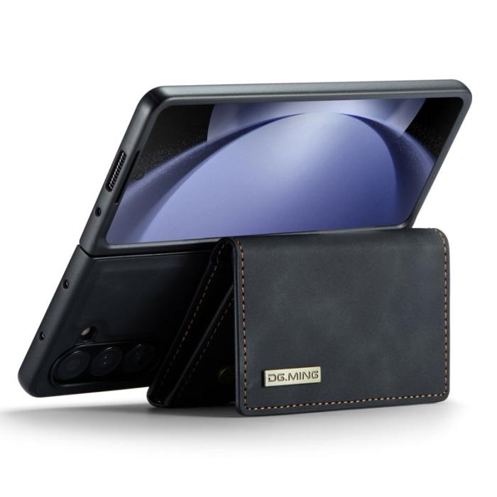 DG.MING - DG.MING Magnetiskt Avtagbart Plånboksfodral Samsung Galaxy Z Fold5 Svart