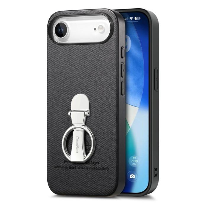 CASENEO - D.G Ming iPhone Air Fodral KonstLäder - Svart