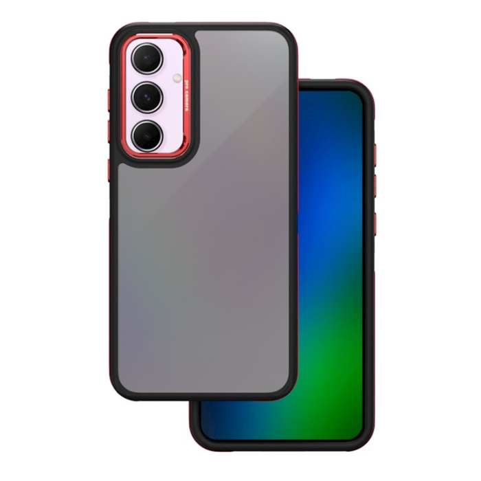 OEM - Galaxy A55 5G Mobilskal Crystal Black - Röd