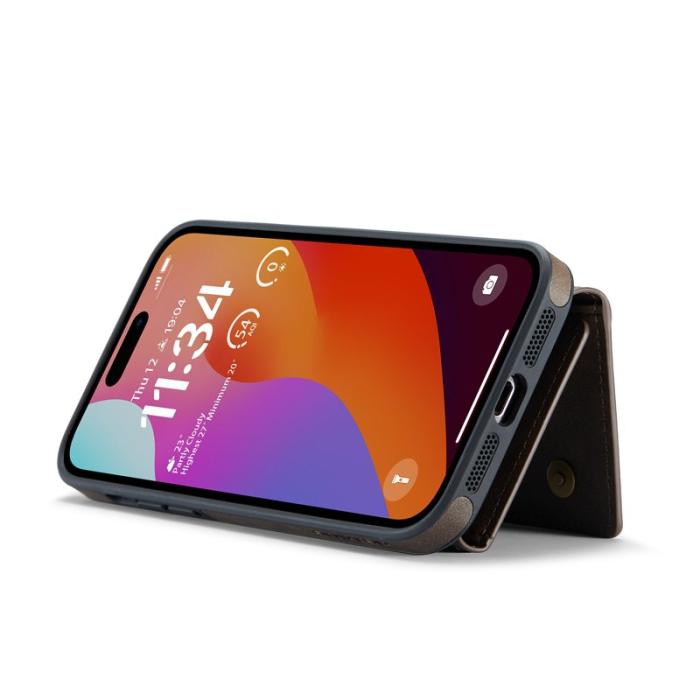 DG.MING - DG.MING M5 Series Mobilskal till iPhone 16 Pro Magnetiskt Konstläder Brun