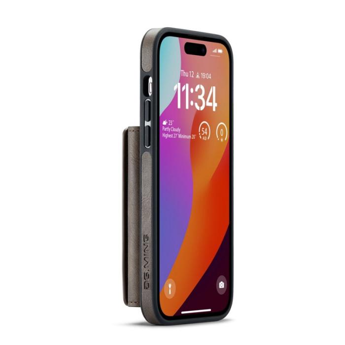 DG.MING - DG.MING M5 Series Mobilskal till iPhone 16 Pro Magnetiskt Konstläder Brun