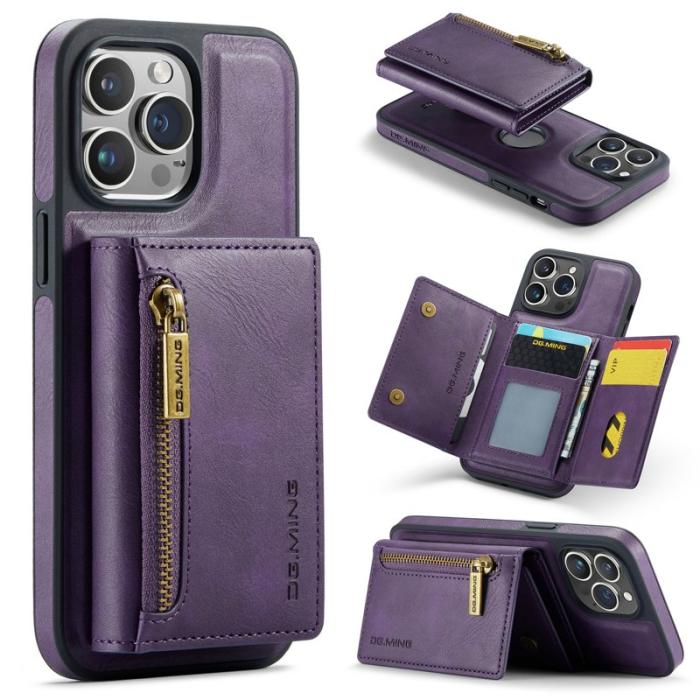 DG.MING - DG.MING M5 Series Mobilskal till iPhone 16 Pro Magnetiskt Konstläder Lila