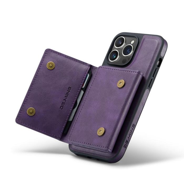 DG.MING - DG.MING M5 Series Mobilskal till iPhone 16 Pro Magnetiskt Konstläder Lila