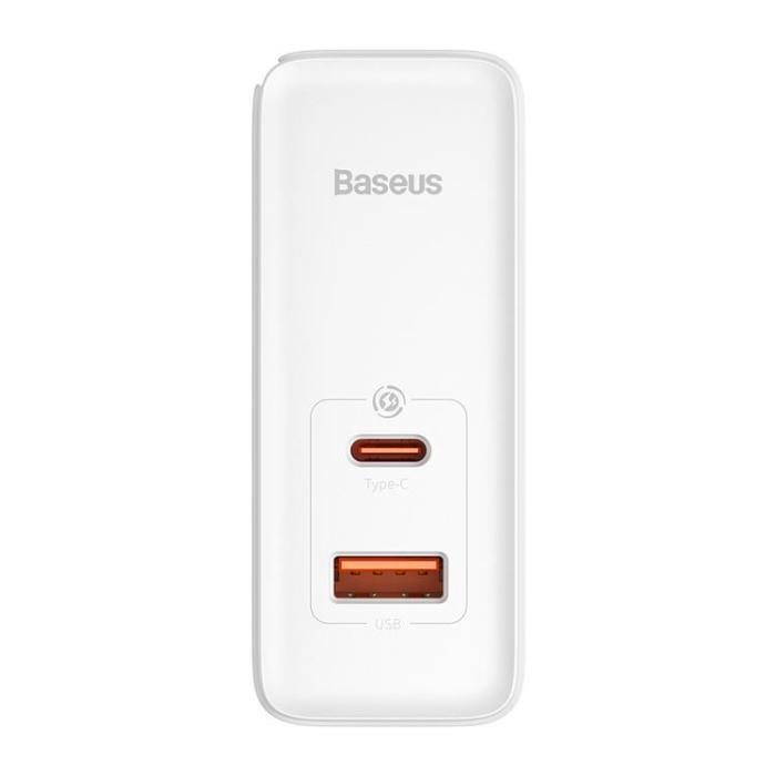 BASEUS - Baseus GaN Väggladdare USB Till Typ-C 100W - Vit