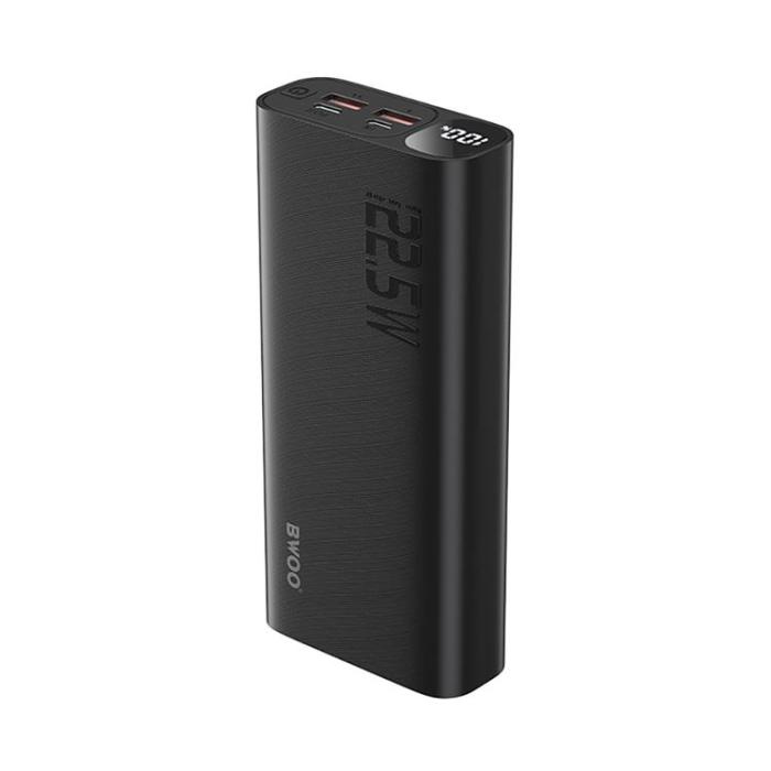 BWOO - BWOO Powerbank 20000 mAh 22.5W med LCD-skärm - Svart