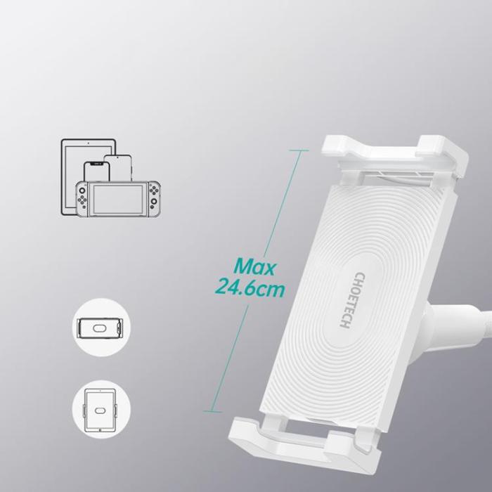 Choetech - Choetech 2-in-1 Trådlös Laddare med Mobil Hållare 10W - Vit