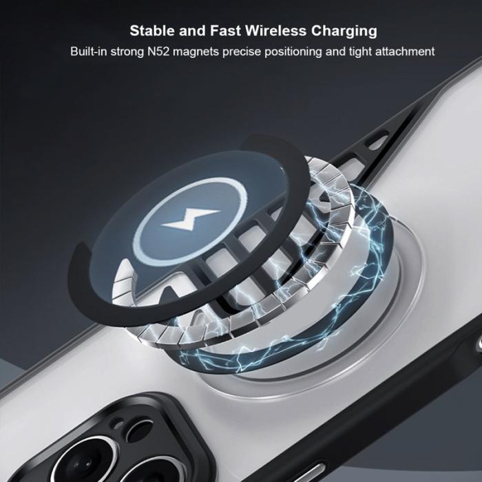 XUNDD - XUNDD XDD-0007 Mobilskal till iPhone 16 Pro MagSafe TPU+PC Svart