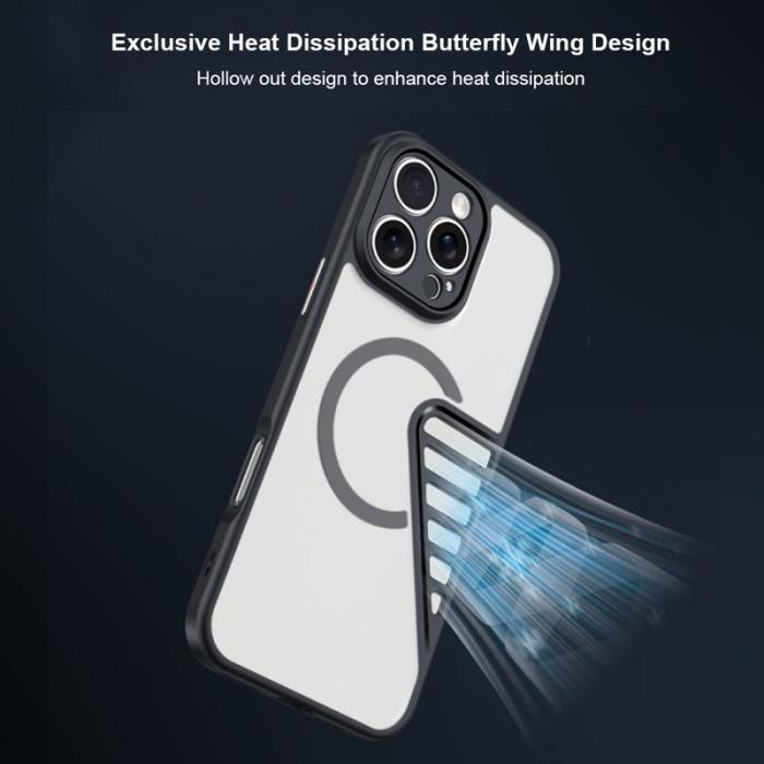 XUNDD - XUNDD XDD-0007 Mobilskal till iPhone 16 Pro MagSafe TPU+PC Svart