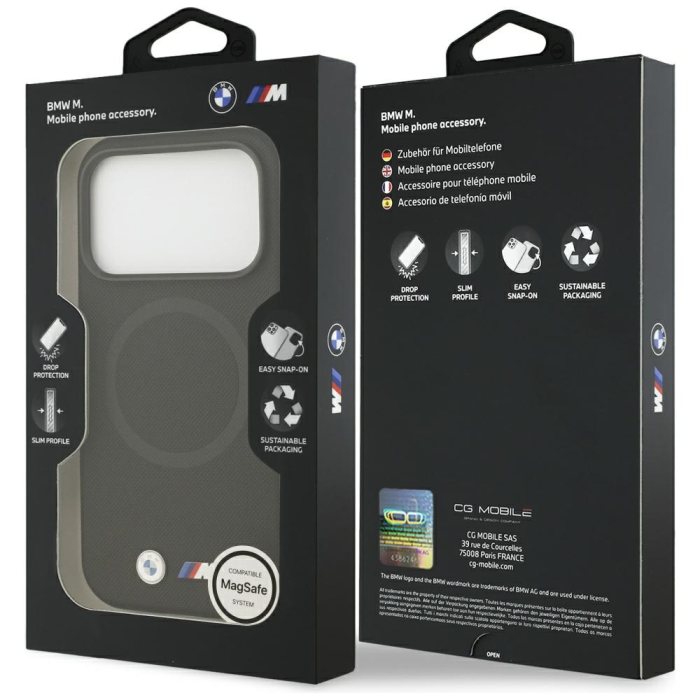 BMW - BMW iPhone 17 Pro Mobilskal Magsafe FW Metal - Svart