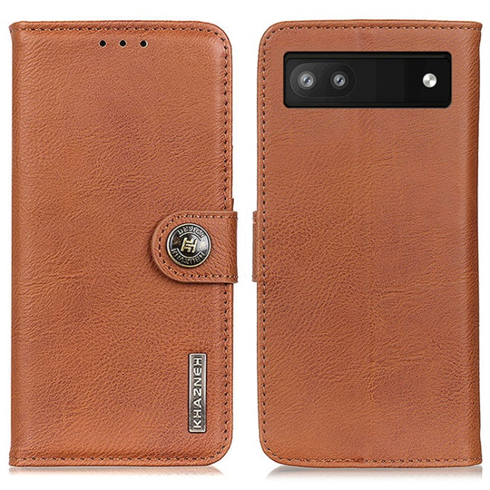 KHAZNEH - KHAZNEH Google Pixel 7A 5G Plånboksfodral Cowhide - Brun