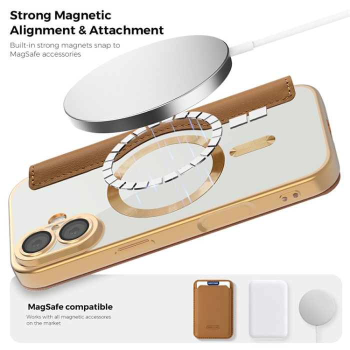 A-One Brand - iPhone 17 Plånboksfodral MagSafe RFID - Brun