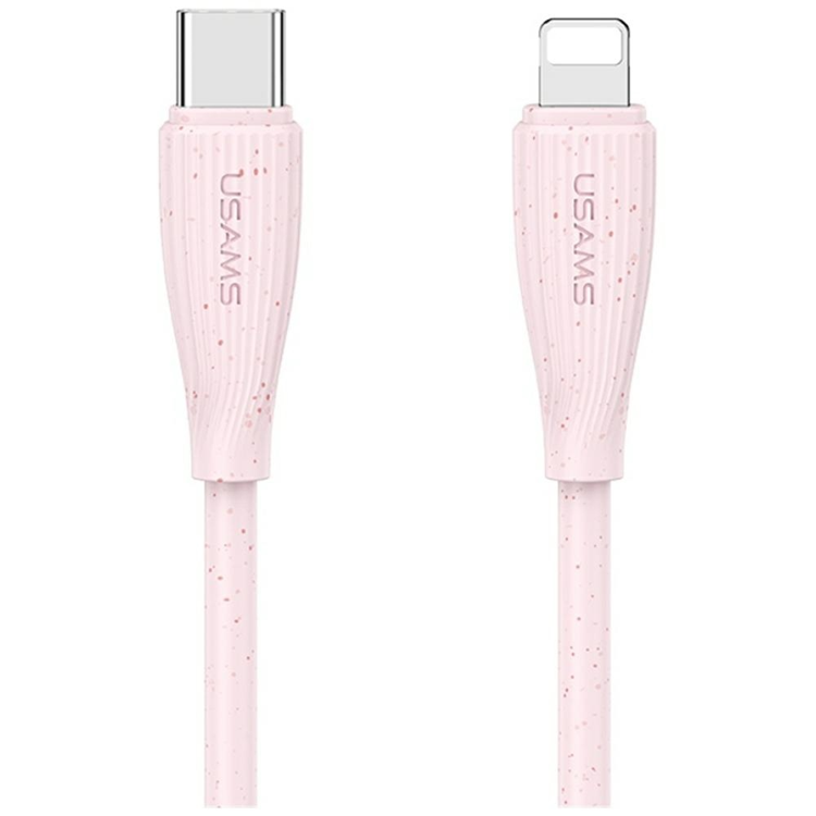 Usams USB-C Till Lightning Kabel 1m Green Series - Rosa | 3541 | AlltMobil