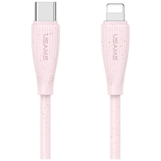 USAMS - Usams USB-C Till Lightning Kabel 1m Green Series - Rosa