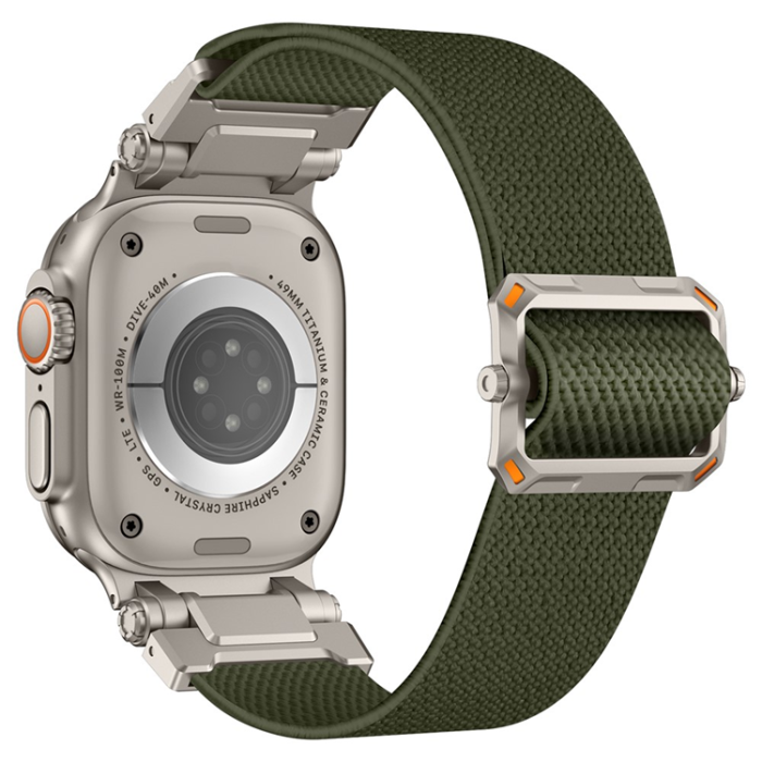 A-One Brand - Apple Watch 42/44/45/46/49mm Armband Nylon - Grön