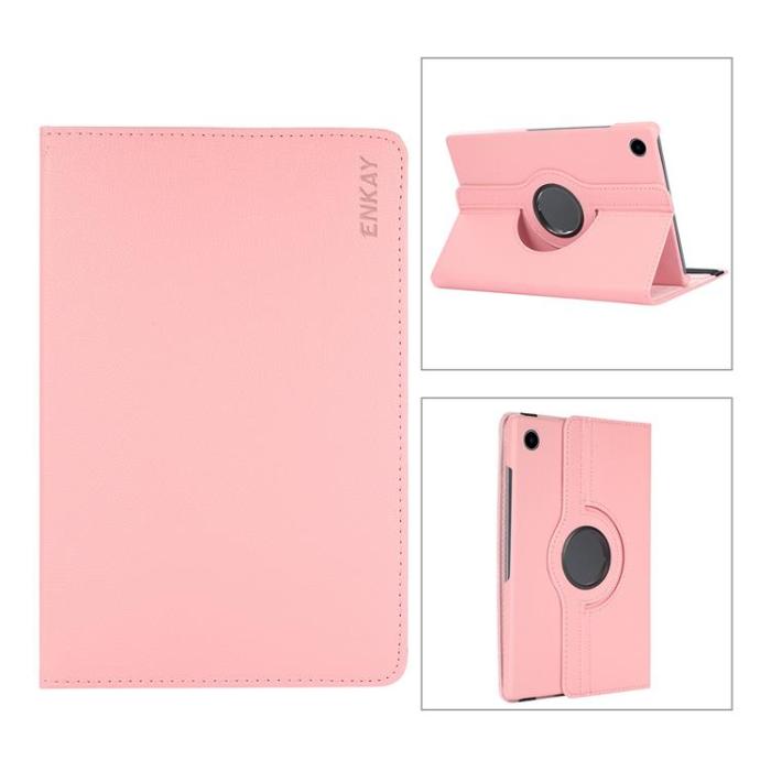 ENKAY - ENKAY HAT PRINCE Galaxy Tab A8 10.5 (2021) Fodral Rotating Kickstand - Rosa
