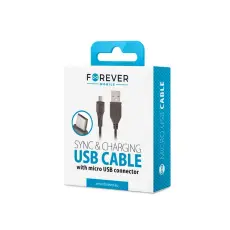 Forever - Forever Kabel USB till Micro-USB 1m 1A - Svart