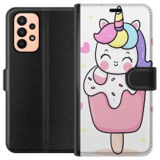 iSecrets - Plånboksfodral till Samsung Galaxy A23 med Glad enhörning