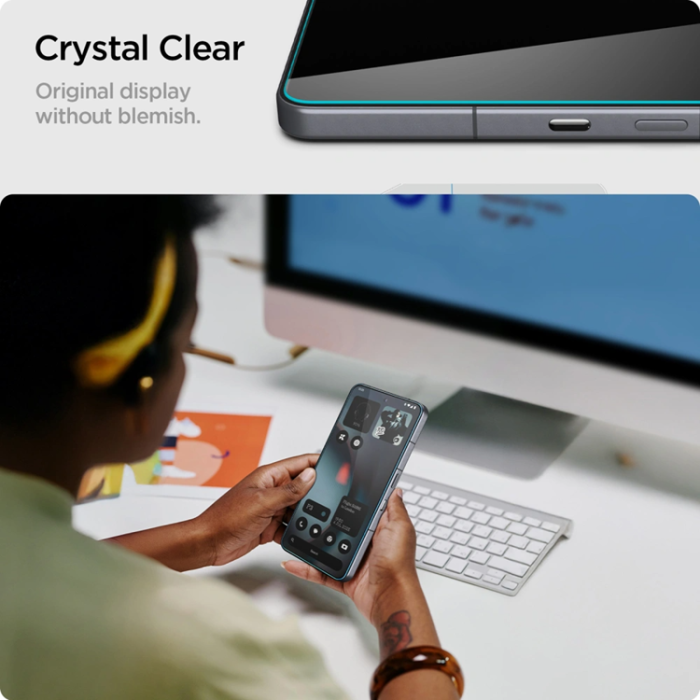 Spigen - [2-Pack] Spigen Nothing Phone 3 Härdat Glas Skärmskydd Slim - Clear