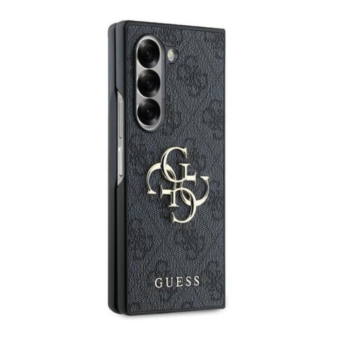 Guess - Guess Galaxy Z Fold 6 Mobilskal Läder 4G Metal Logo - Svart