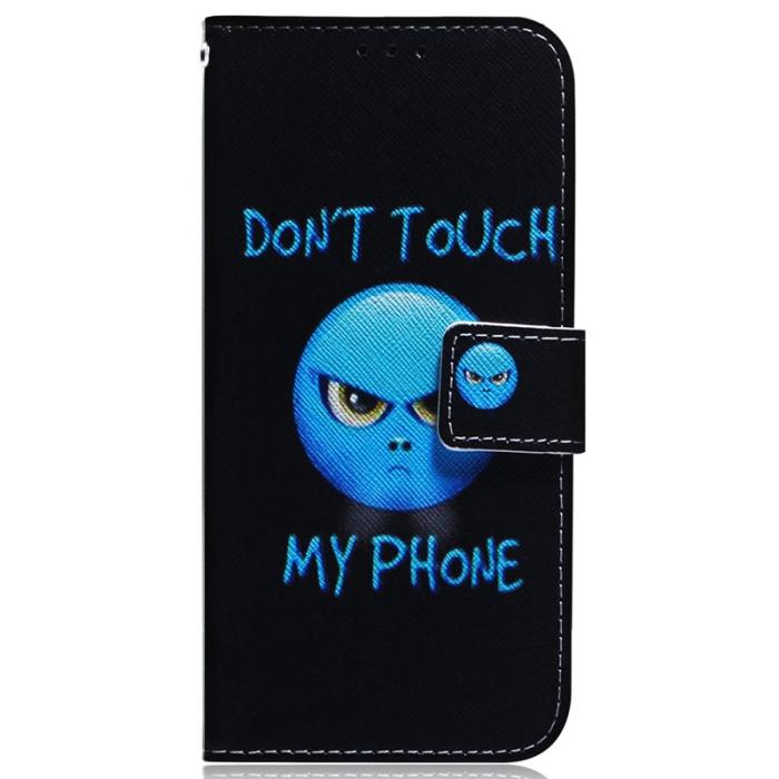 OEM - Samsung Galaxy S26 Plånboksfodral Mönstertryck Konstläder - Don't Touch My Phone