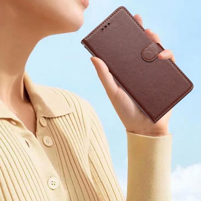 OEM - Samsung Galaxy S26 Plus Plånboksfodral Konstläder Ställfunktion - Brun