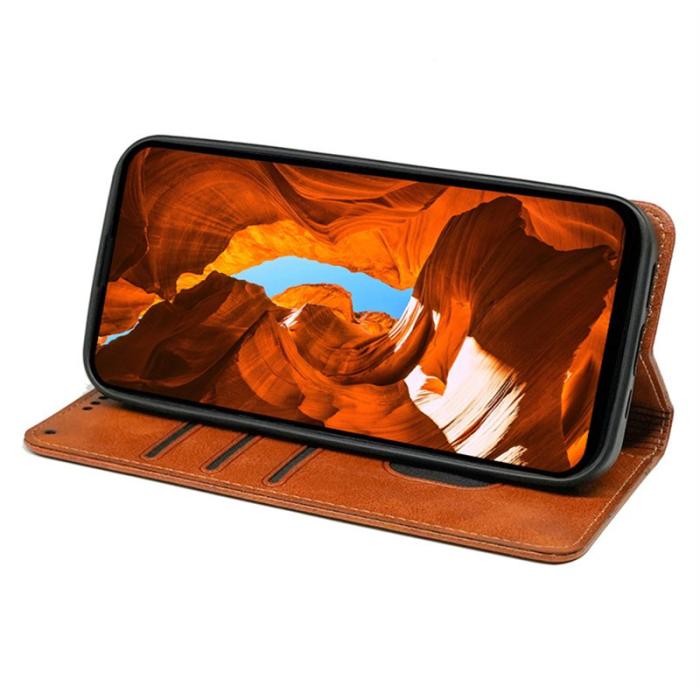 OEM - Mobilskal till Samsung Galaxy S26 KonstLäder Med Magnetisk Stängning - Gul