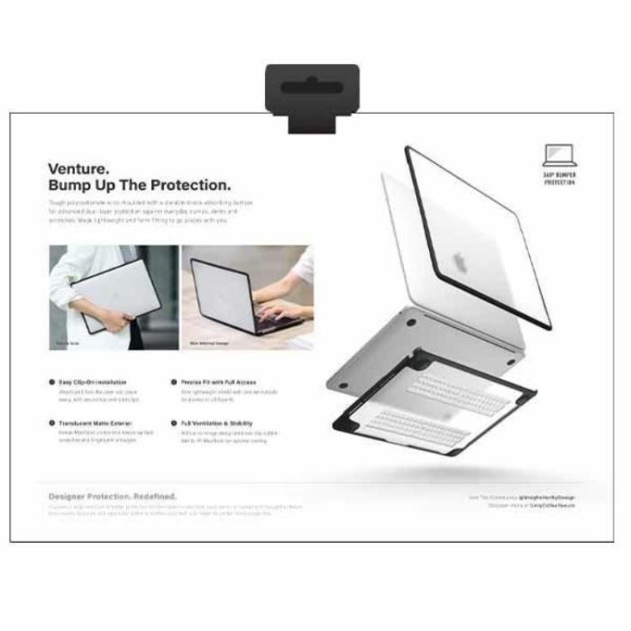 UNIQ - Uniq Macbook Air 13 2022 Skal Venture - Midnight Svart