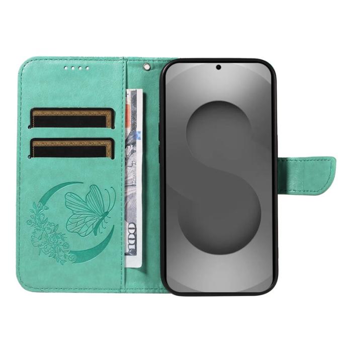 OEM - Mobilskal till Samsung Galaxy S26 Ultra Fjärilsmönster KonstLäder - Grön