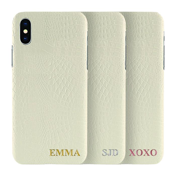 TheMobileStore - Designa själv - iPhone XR konstläder skal - VIT