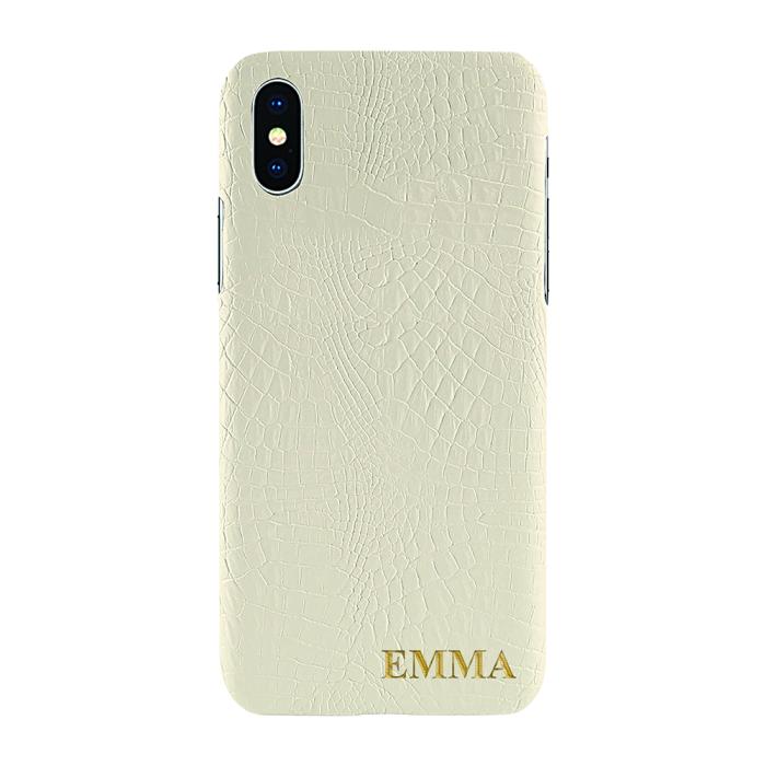 TheMobileStore - Designa själv - iPhone XR konstläder skal - VIT