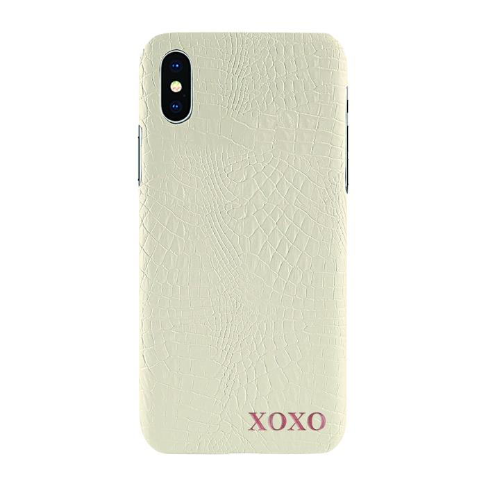 TheMobileStore - Designa själv - iPhone XR konstläder skal - VIT