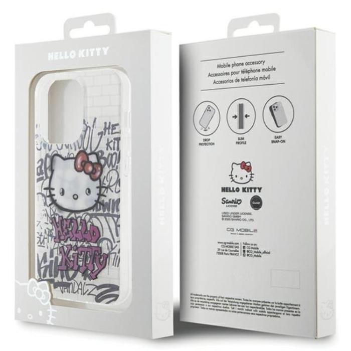 Hello Kitty - Hello Kitty iPhone 14 Pro Max Mobilskal IML Kitty On Bricks Graffiti