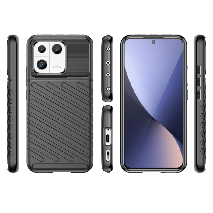 OEM - Xiaomi 13 Skal Thunder Silicone Armor - Svart