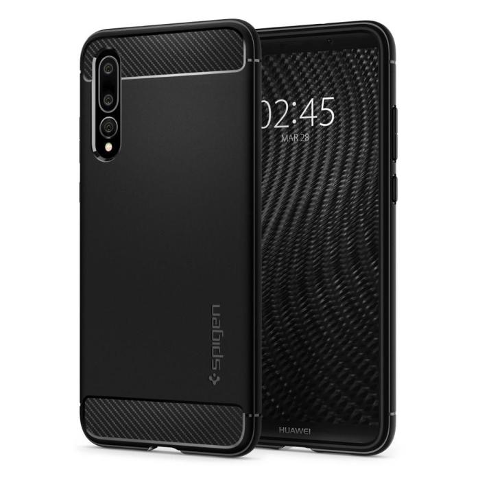 UTGATT1 - SPIGEN Rugged Armor mobilskal Huawei P20 Pro Svart