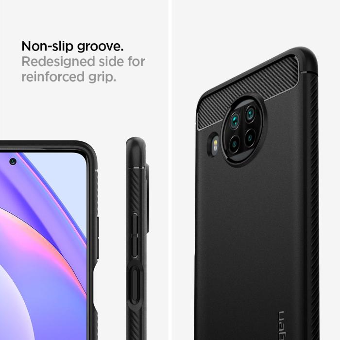 UTGATT5 - SPIGEN Rugged Armor mobilskal Xiaomi Mi 10T Lite Matte Svart