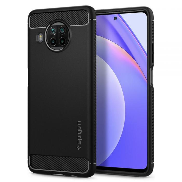 UTGATT5 - SPIGEN Rugged Armor mobilskal Xiaomi Mi 10T Lite Matte Svart