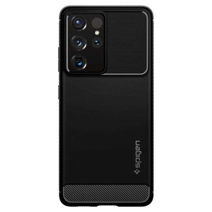 UTGATT - SPIGEN Rugged Armor Skal Galaxy S21 Ultra Matte Svart