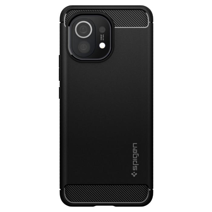 UTGATT1 - SPIGEN Rugged Armor Xiaomi Mi 11 - Matt Svart