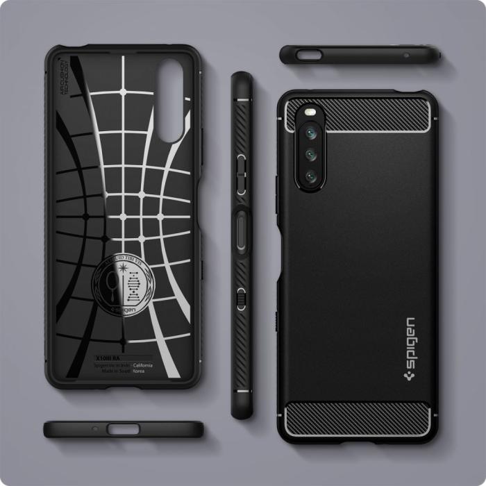 UTGATT - SPIGEN Rugged Armour Sony Xperia 10 III - Matt Svart
