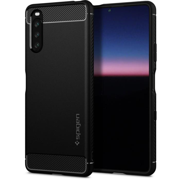 UTGATT - SPIGEN Rugged Armour Sony Xperia 10 III - Matt Svart