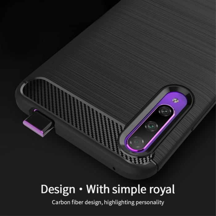 Mofi - MOFI Carbon Fiber Mobilskal Huawei P Smart Pro - Svart