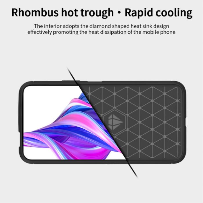 Mofi - MOFI Carbon Fiber Mobilskal Huawei P Smart Pro - Svart