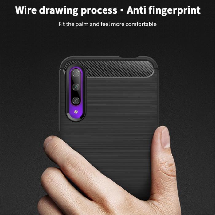 Mofi - MOFI Carbon Fiber Mobilskal Huawei P Smart Pro - Svart
