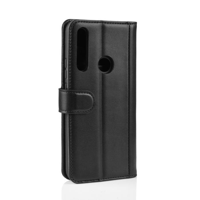 OEM - Äkta Läder Plånboksfodral Huawei P Smart Z - Svart