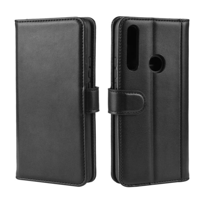 OEM - Äkta Läder Plånboksfodral Huawei P Smart Z - Svart