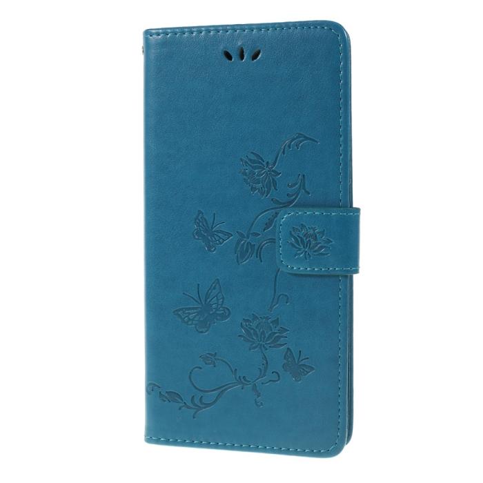 OEM - Imprint Butterfly Plånboksfodral Huawei P Smart Z - Blå
