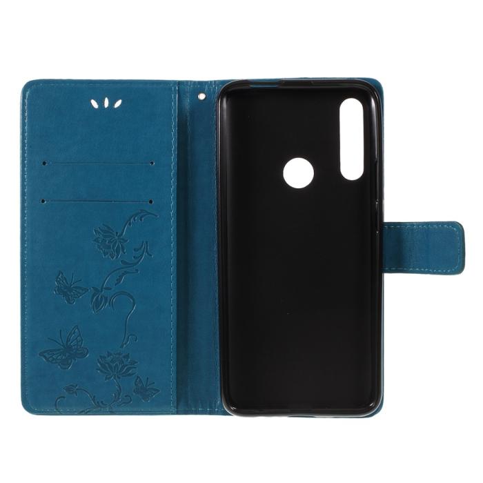 OEM - Imprint Butterfly Plånboksfodral Huawei P Smart Z - Blå