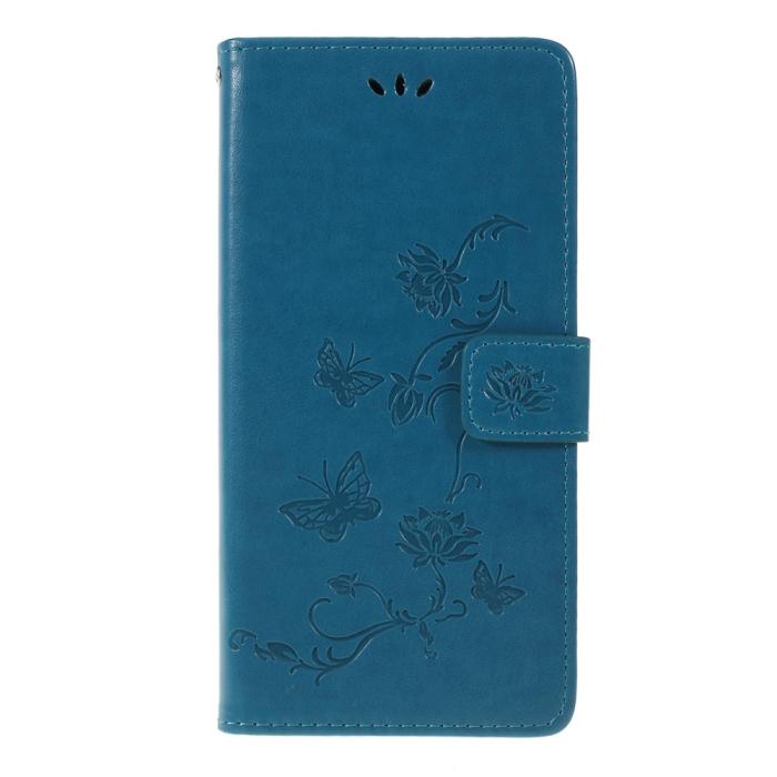 OEM - Imprint Butterfly Plånboksfodral Huawei P Smart Z - Blå